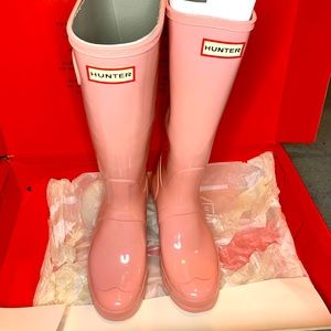 🌸Pink Tall Hunter Boot 🌸